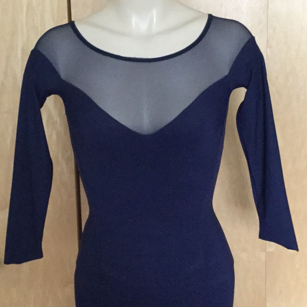 Chiara Boni Zefira Long-Sleeve Illusion Gown - Picture 2 of 8